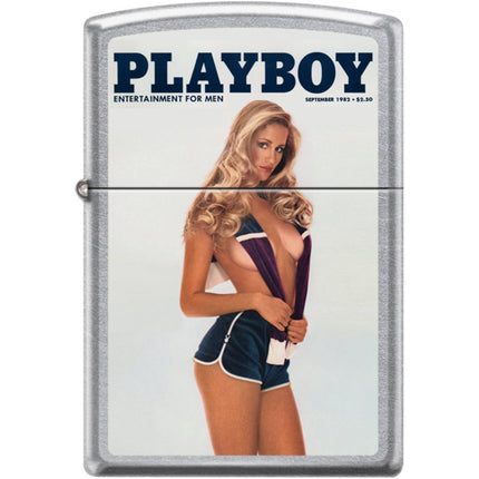 Zippo Windproof Pocket Lighter - Playboy September 1982 Street Chrome Metal | XC536