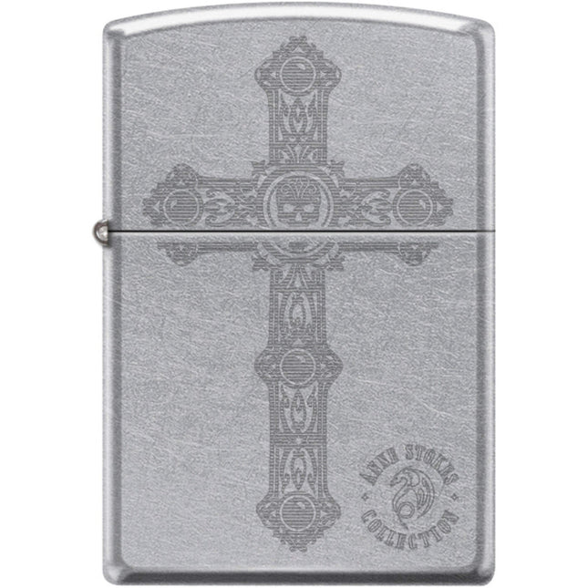 Zippo Windproof Pocket Lighter - Anne Stokes Collection Street Chrome Metal | XC541