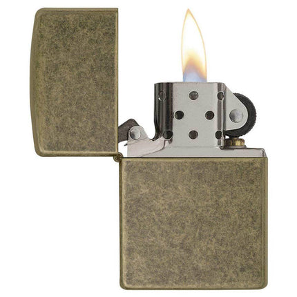 Zippo Lighter: Antique Brass | 201FB