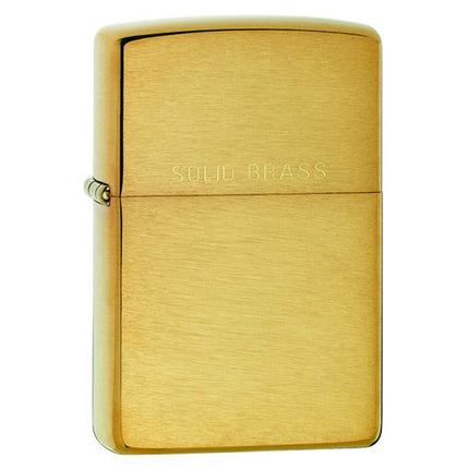 Zippo Lighter: Classic Brushed Brass Solid Brass Design | 204