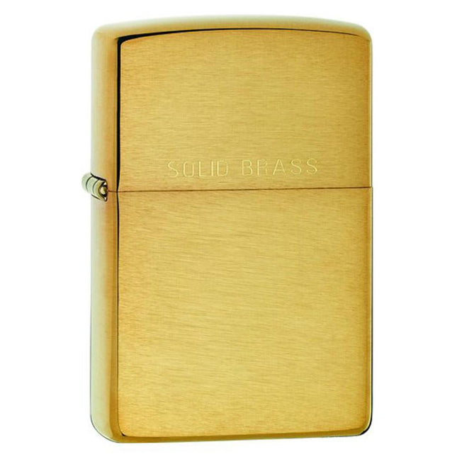 Zippo Lighter: Classic Brushed Brass Solid Brass Design | 204