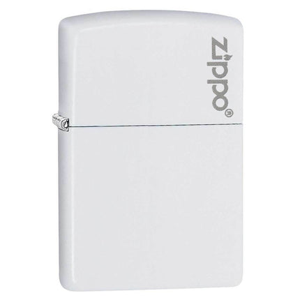 Zippo Lighter: Classic Zippo Logo White Matte | 214ZL