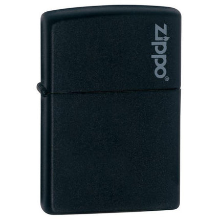 Zippo Lighter: Black Matte with Zippo Logo | 218ZL