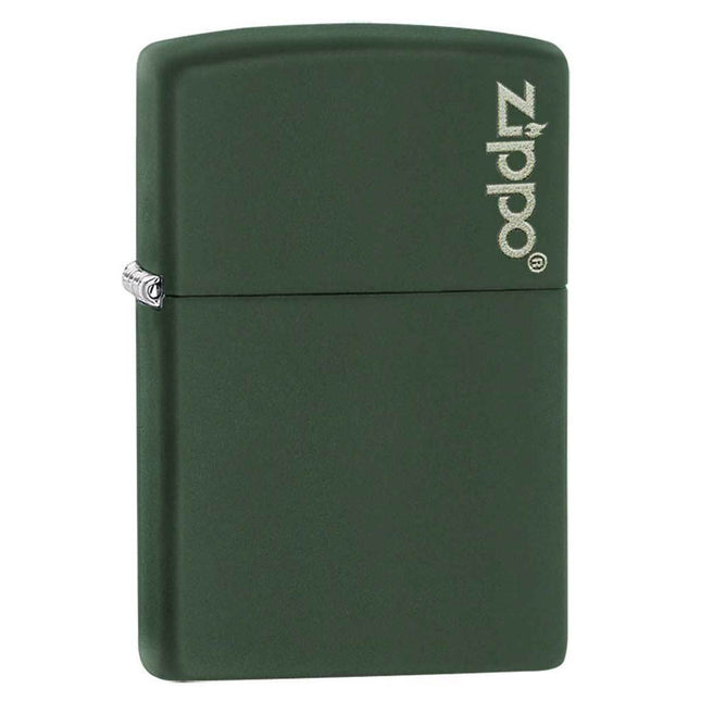Zippo Lighter: Classic Zippo Logo Green Matte | 221ZL