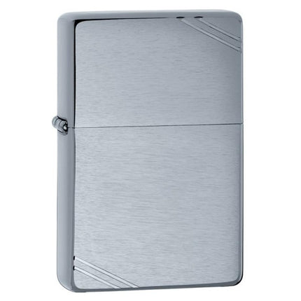 Zippo Lighter: Vintage Brushed Chrome with Slashes | 230