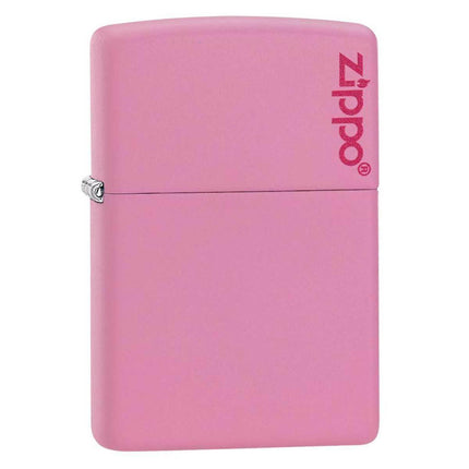 Zippo Windproof Pocket Lighter - Classic Zippo Logo Pink Matte | 238ZL