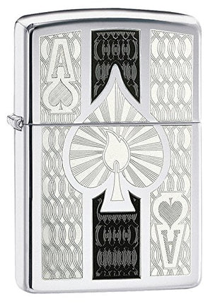Zippo Lighter: Ace of Spade Design | 24196