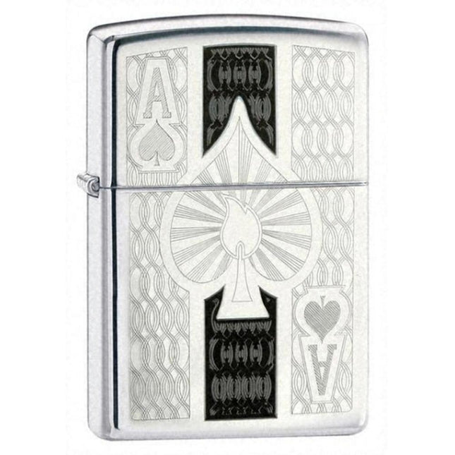 Zippo Lighter: Ace of Spade Design | 24196