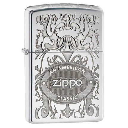 Zippo Lighter: Classic Crown Stamp High Polish Chrome | 24751