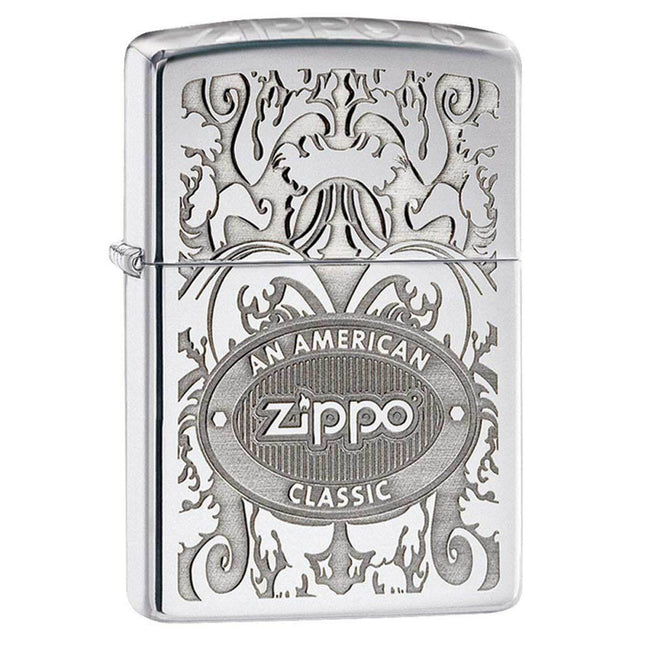 Zippo Lighter: Classic Crown Stamp High Polish Chrome | 24751