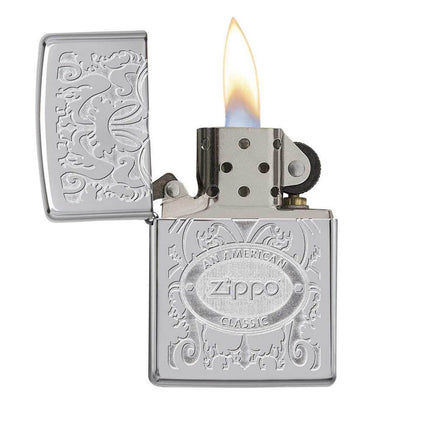 Zippo Lighter: Classic Crown Stamp High Polish Chrome | 24751
