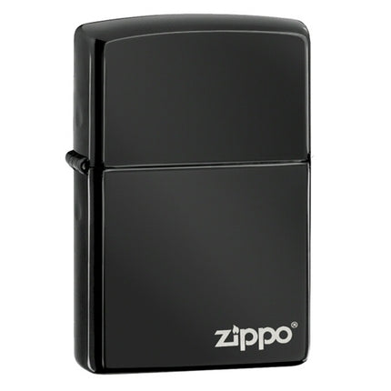 Zippo Lighter: Ebony Zippo Logo | 24756ZL