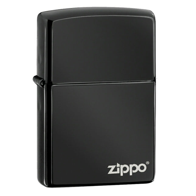 Zippo Lighter: Ebony Zippo Logo | 24756ZL
