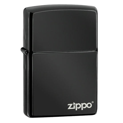 Zippo Lighter: Ebony Zippo Logo | 24756ZL