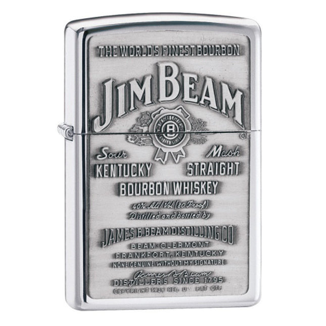 Zippo Lighter: Jim Beam® Pewter Emblem Design | 250JB928