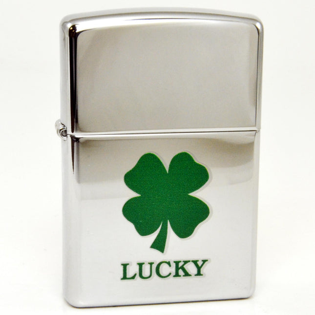 Zippo Lighter: Lucky Clover Design | 250MP-LUCKY
