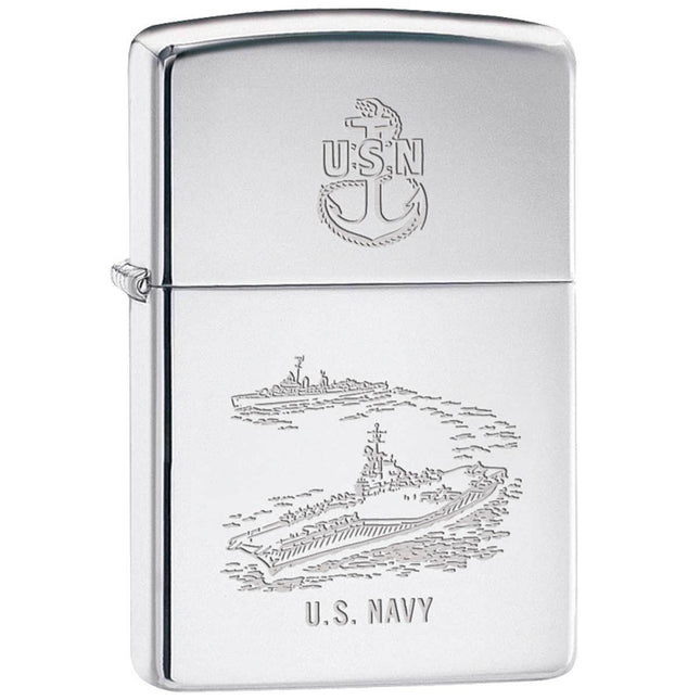 Zippo Lighter: United States Navy® High Polish | 250MP-NAVY