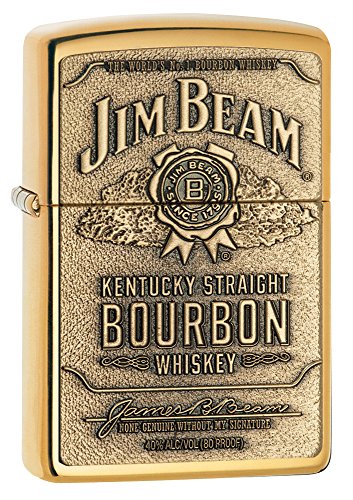 Zippo Lighter: Jim Beam® Emblem High Polish Brass | 254BJB929