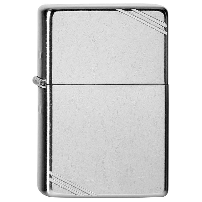 Zippo Lighter: Vintage Street Chrome with Slashes | 267