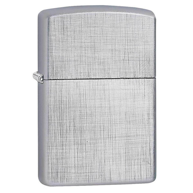 Zippo Lighter: Classic Linen Weave Brushed Chrome | 28181