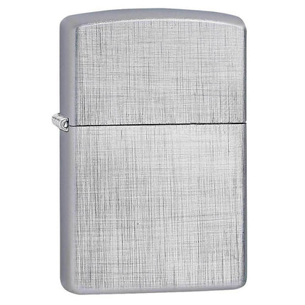 Zippo Lighter: Classic Linen Weave Brushed Chrome | 28181