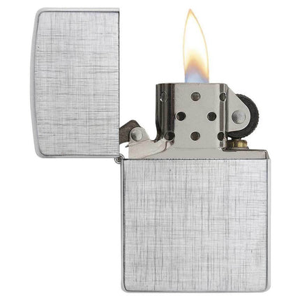 Zippo Lighter: Classic Linen Weave Brushed Chrome | 28181