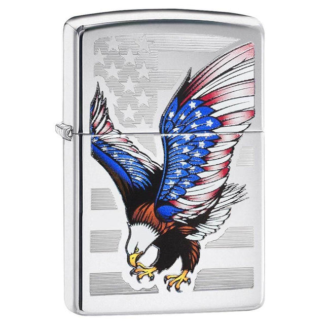 Zippo Lighter: American Flag Bald Eagle | 28449