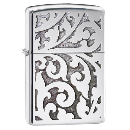 Zippo Lighter: Filigree High Polish Chrome | 28530