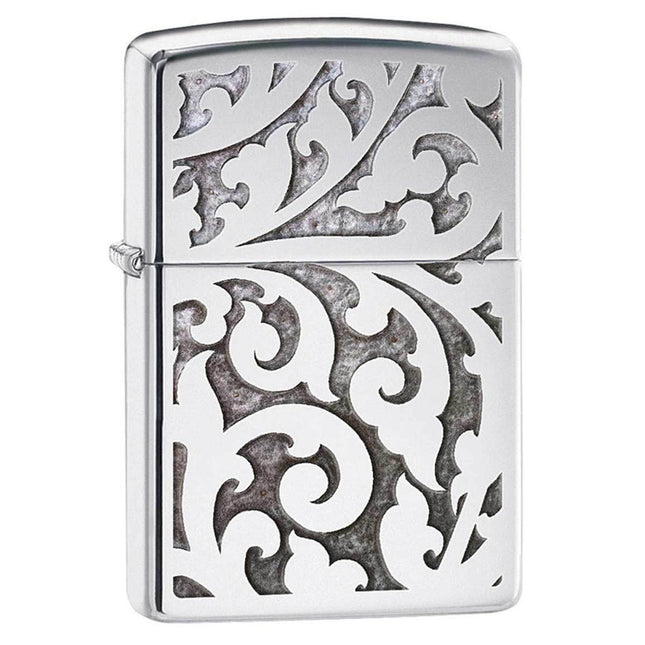 Zippo Lighter: Filigree High Polish Chrome | 28530