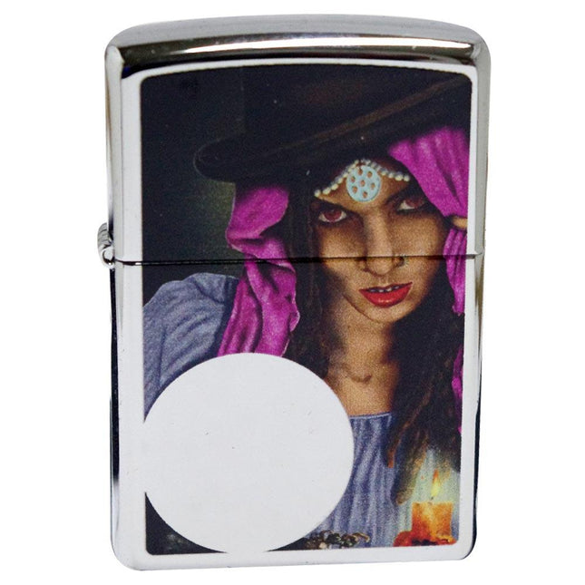 Zippo Lighter: Fortune Teller Design High Polish Chrome | 28656