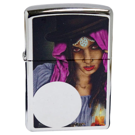 Zippo Lighter: Fortune Teller Design High Polish Chrome | 28656