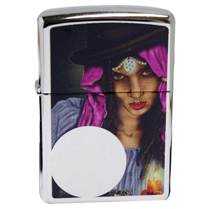 Zippo Lighter: Fortune Teller Design High Polish Chrome | 28656