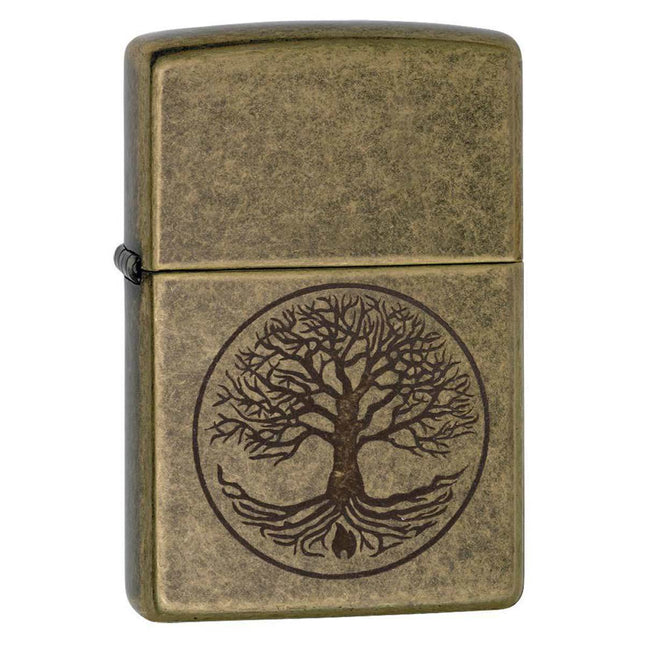 Zippo Windproof Pocket Lighter - Tree of Life Antique Brass | 29149