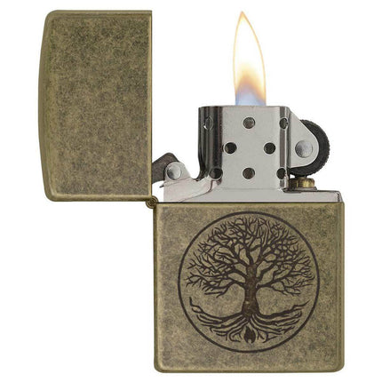 Zippo Windproof Pocket Lighter - Tree of Life Antique Brass | 29149