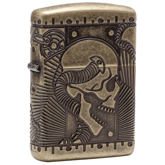 Zippo Lighter: Armor Steampunk Antique Brass | 29268