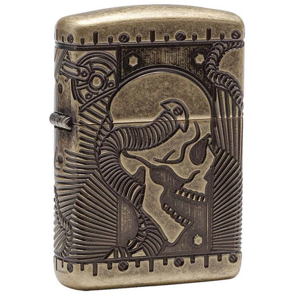 Zippo Lighter: Armor Steampunk Antique Brass | 29268