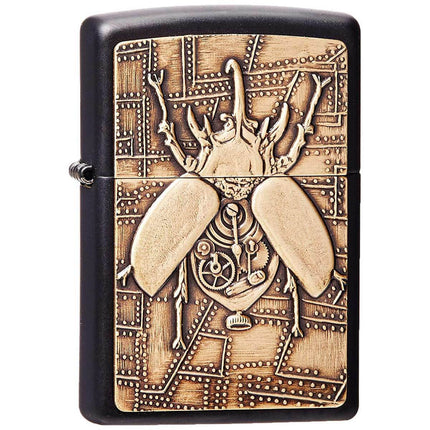 Zippo Windproof Pocket Lighter - Classic Steampunk Beetle Black Matte | 29567