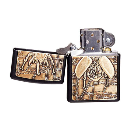 Zippo Windproof Pocket Lighter - Classic Steampunk Beetle Black Matte | 29567