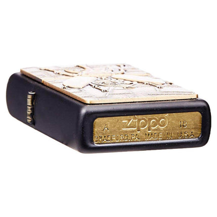 Zippo Windproof Pocket Lighter - Classic Steampunk Beetle Black Matte | 29567