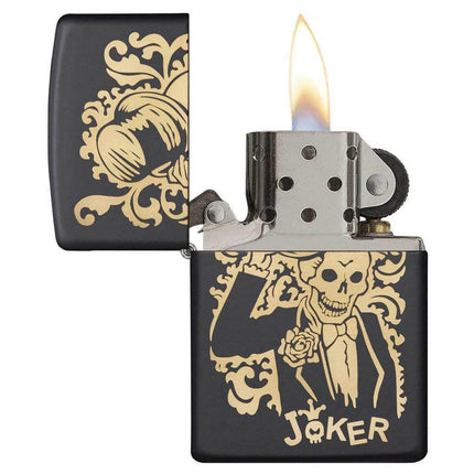 Zippo Lighter: Classic Joker Black Matte | 29632