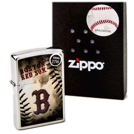 Zippo Lighter: MLB® Boston Red Sox™ Brushed Chrome | AD225