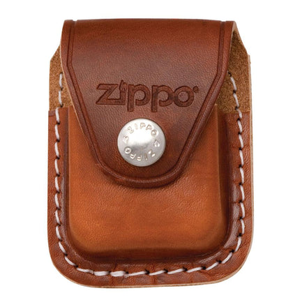 Zippo Brown Leather Lighter Pouch with Clip | LPCB