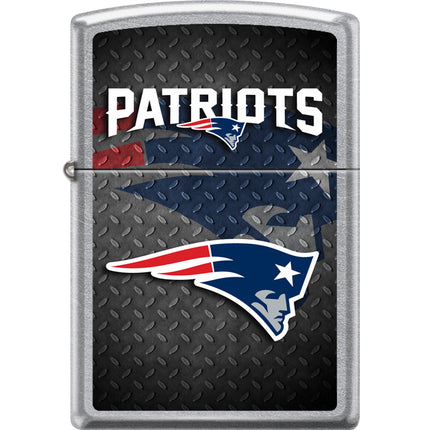 Zippo Windproof Pocket Lighter - New England Patriots Brushed Chrome|AD423