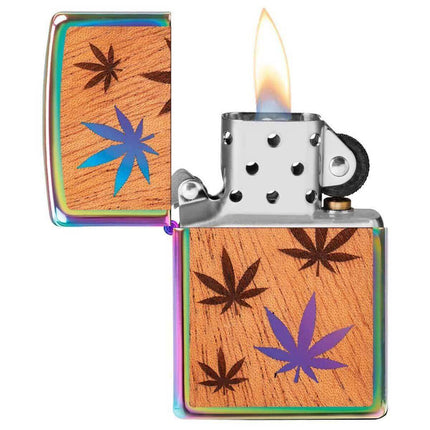 Zippo Lighter: Woodchuck USA Multi Color Leaf Design | 29903