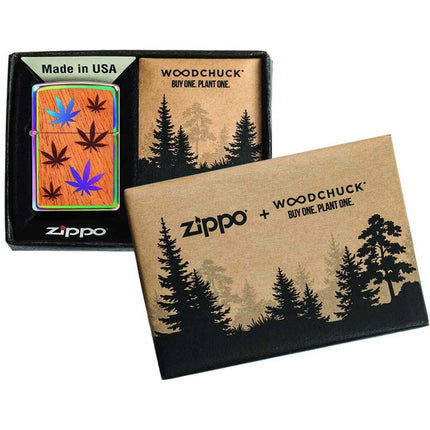 Zippo Lighter: Woodchuck USA Multi Color Leaf Design | 29903