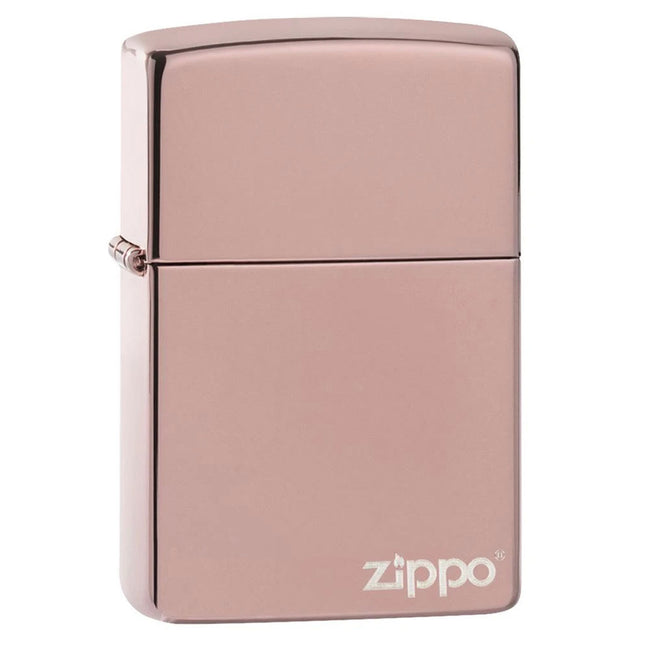 Zippo Lighter: Classic High Polish Rose Gold with Zippo Logo | 49190ZL