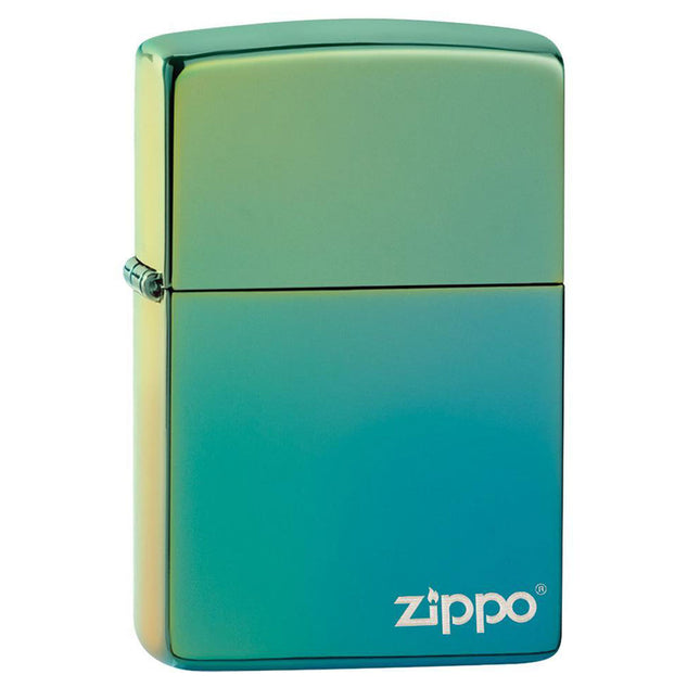 Zippo Lighter: Classic High Polish Teal with Zippo Logo | 49191ZL