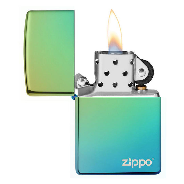 Zippo Lighter: Classic High Polish Teal with Zippo Logo | 49191ZL