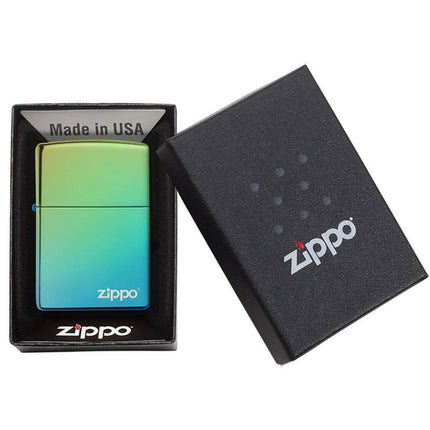 Zippo Lighter: Classic High Polish Teal with Zippo Logo | 49191ZL